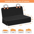 thumbnail image 3 of SMATTO Dog Car Seat Cover for Back Seat Bench, Waterproof, Scratchproof, Nonslip, Universal Fit Cars Trucks SUVs, Washable Durable Pet Car Seat Protector with 4 Seat Belt Openings - Black, 3 of 11
