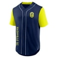 thumbnail image 2 of Men's Fanatics Navy Nashville SC Balance Fashion Baseball Jersey, 2 of 3
