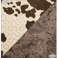 thumbnail image 2 of Paseo Road Elsa Cowhide 3 Piece Brown Cow Print Reversible Cotton Quilt Set, Western Bedding, King, 2 of 7