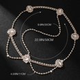 thumbnail image 2 of Cadena de cabeza de diamantes de imitación dorados - Accesorio para el cabello de boda para mujeres y niñas 2 piezas (color dorado / plateado) Shuxiu Wang  9024715008442, 2 of 5