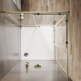 thumbnail image 4 of Sunny Shower 36" W x 36" L x 72" H Corner Entry Shower Enclosure Sliding Shower Doors Brushed Gold Finish Framed with 1/4 in. Clear Tempered Glass, 4 of 10