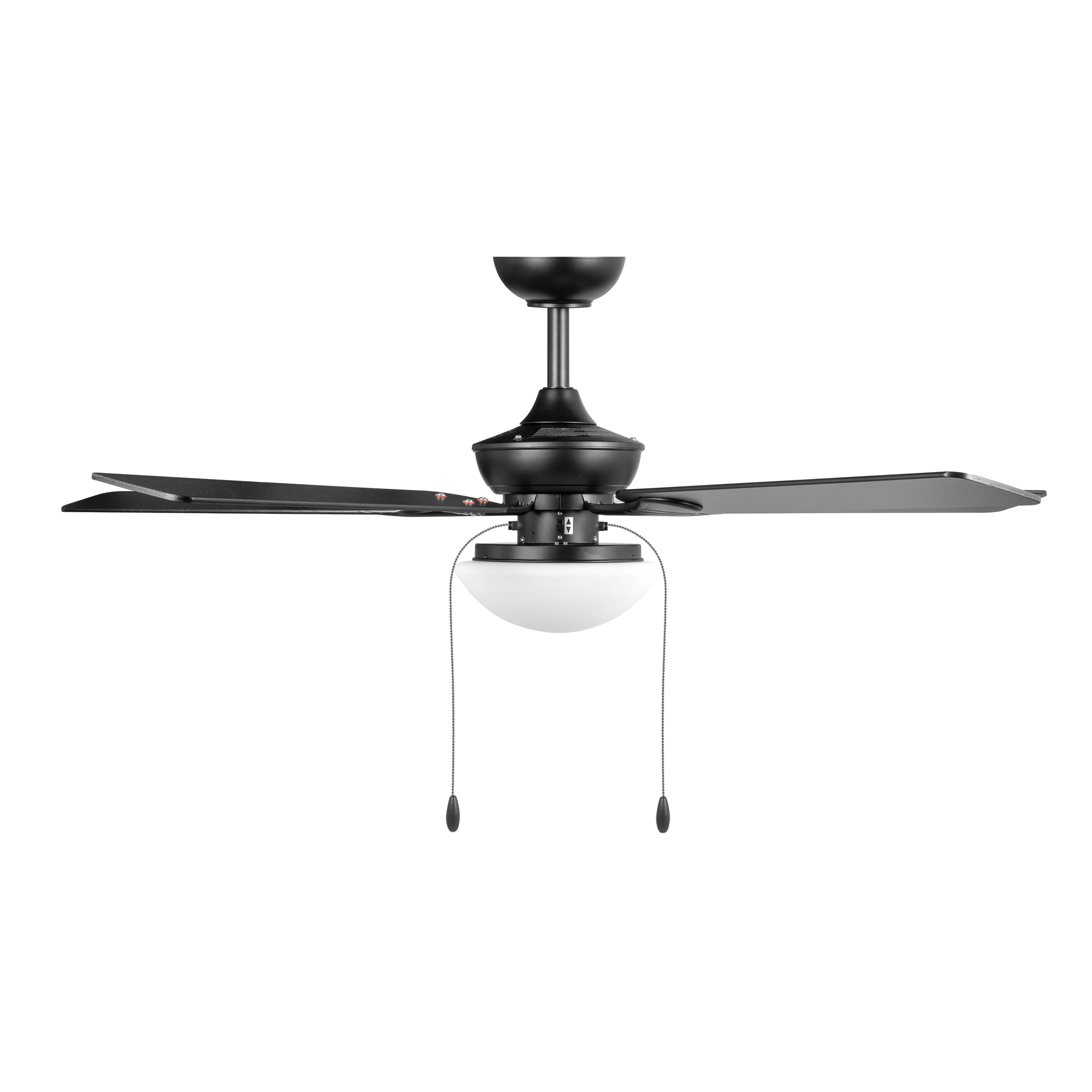 Mainstays 52in 5 Blade  Indoor/Outdoor Ceiling Fan, Light Bulb, Black, Reverse Airflow