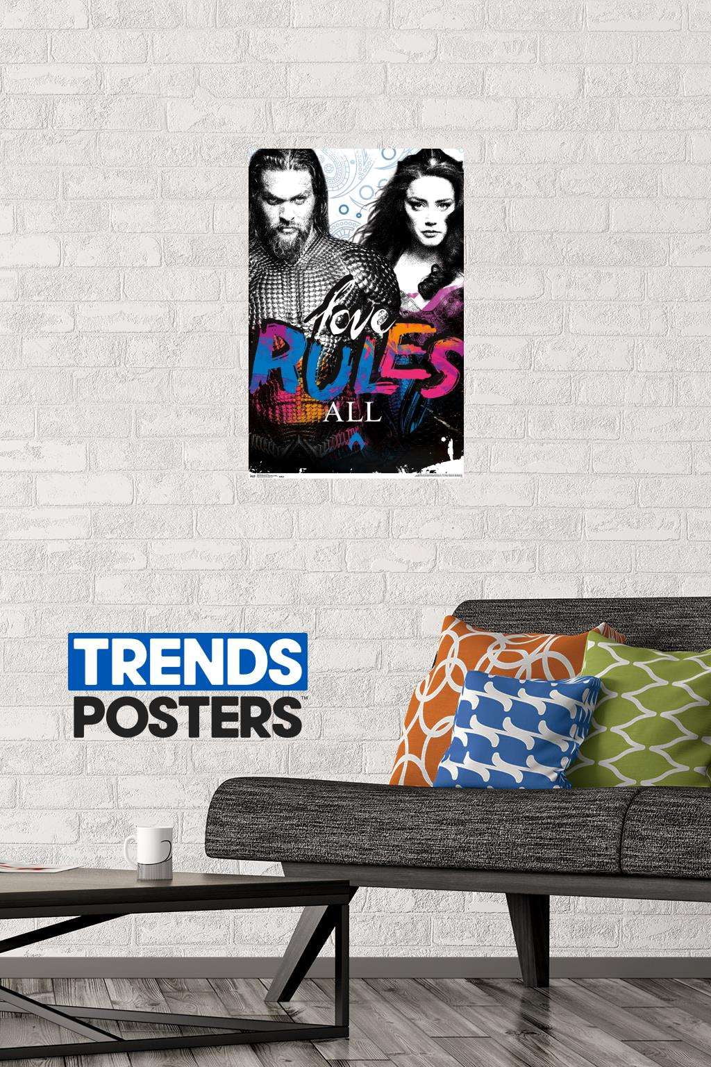 DC Comics Movie - Aquaman - Love Rules Wall Poster, 14.725" x 22.375"