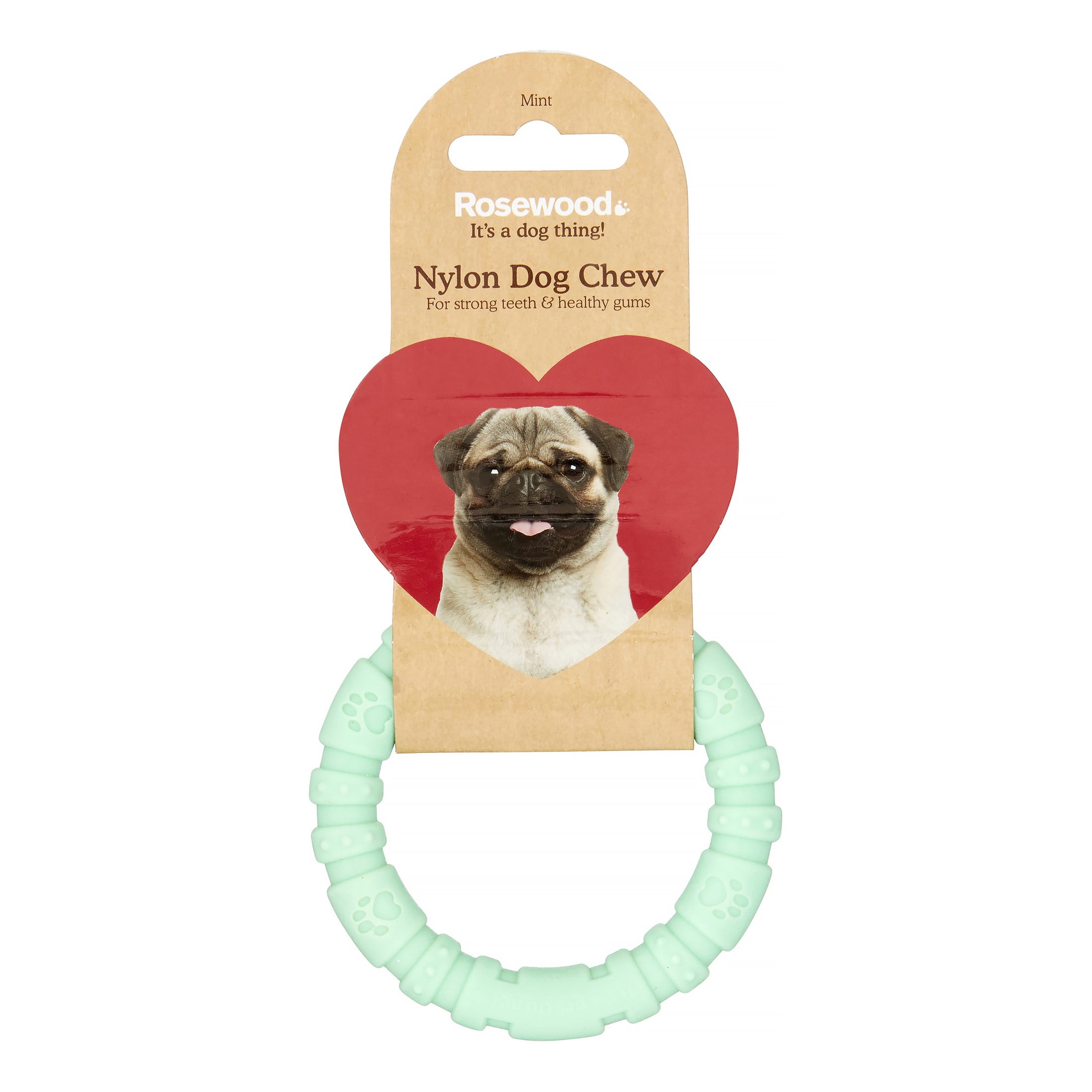 Rosewood Pet Nylon Dog Chew Ring Mint Small Dog Toy