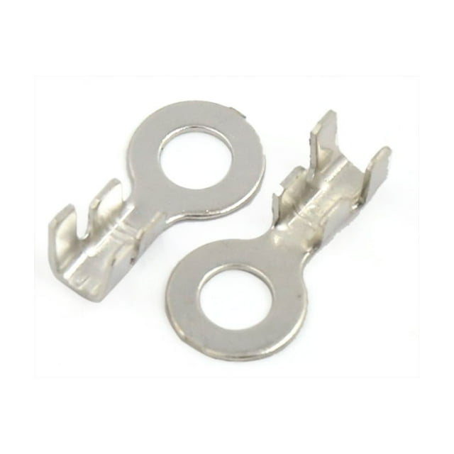 100 Pcs Conectores de Terminal de Anillo Crimpado No Aislados para Estudio de 7 mm de Diámetro