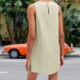 thumbnail image 4 of Mini vestido de dama por encima de la rodilla Vestidos cortos sin mangas Casual Ropa diaria suelta FLhrweasw Nuevo, 4 of 7
