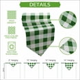 thumbnail image 5 of Green Plaid Table Runner Linen Burlap Table Runner 90 Inches Long Spring Summer Farmhouse Buffalo Checkered Dresser Scarves for Kitchen Island Coffee Dining Party Wedding Holiday Decor 13"x90", 5 of 8