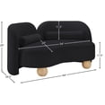 thumbnail image 4 of Meridian Furniture Daphne Black Velvet Loveseat, 4 of 13