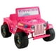 Prix Fisher Power Wheels Jeep Barbie Wrangler 12 Volts Enfants Monter sur Jouet, Rose – image 5 sur 5