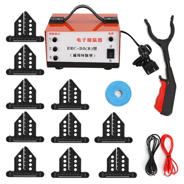 Trampa para ratas electrónica de alto voltaje, 1800V, ratones eléctricos, asesino de ratones, enchufe CN de 220V