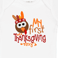 thumbnail image 4 of Inktastic My 1st Thanksgiving Cute Turkey with Feathers Boys or Girls Baby Bodysuit, 4 of 5