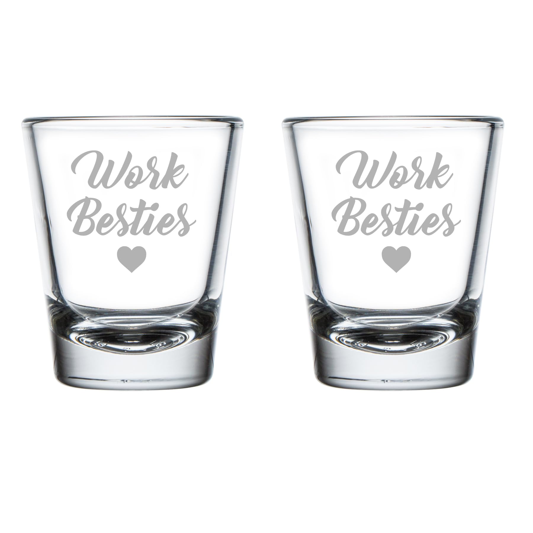 Personalized Wedding Shot Glasses Set Of 2 - Her Buck His Doe Design For Bachelor Party