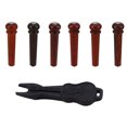 thumbnail image 1 of Greeniant Juego de 6 pines para puente de guitarra, tuerca para guitarra acústica de madera, juego de pines para puente de guitarra con tirador, Accesorios para instrumentos musicales Greeniant OD001227-00, 1 of 6