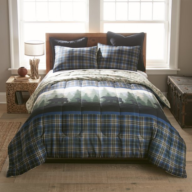 asda blue bear comforter