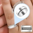 thumbnail image 4 of Fidget Rings Spinner Ring - Spinning Anxiety Ring  - Band 925 Sterling Silver Platinum Plated Cross Stress Relief size 9 Bridal Catholic Faith Christian Religious Jewelry Christmas Gifts, 4 of 12