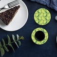 thumbnail image 6 of FMSHPON Green Fruit Lime Pattern Set of 8 Round Coaster for Drinks, Absorbent Ceramic Stone Coasters Cup Mat with Cork Base for Home Kitchen Room Coffee Table Bar Decor, 6 of 6