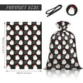 thumbnail image 2 of Loveinside Jumbo Large Plastic Gift Bag, Christmas Design Plastic Bag with Tag and Tie for Holiday - 56" x 36", 1 Pcs - Black Santa, 2 of 5