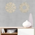 thumbnail image 2 of Mandala Wooden Wall Art Set of 2, Tribal Angles and Asian Floral Bloom, Birch Wood Plywood Rustic Wall Art Accent for Hallway Bedroom Living Room and Offices, 11.4" X 11.4" X 0.1", by Ambesonne, 2 of 4