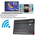 thumbnail image 5 of Depusheng DT12 Mezclador de audio de estudio Interfaz de controlador de sonido DJ de 12 canales con unidad USB para entrada de grabación de computadora, conector de micrófono XLR, alimentación de 48 V, 5 of 5
