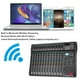 thumbnail image 5 of Depusheng DT12 Mezclador de audio de estudio Interfaz de controlador de sonido DJ de 12 canales con unidad USB para entrada de grabación de computadora, conector de micrófono XLR, alimentación de 48 V, 5 of 5