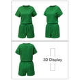 thumbnail image 5 of DOKOTOO 2 Piece Outfits for Women Lounge Sets Casual Short Sleeve Tops with Elastic Waist Shorts Matching Set, 5 of 11