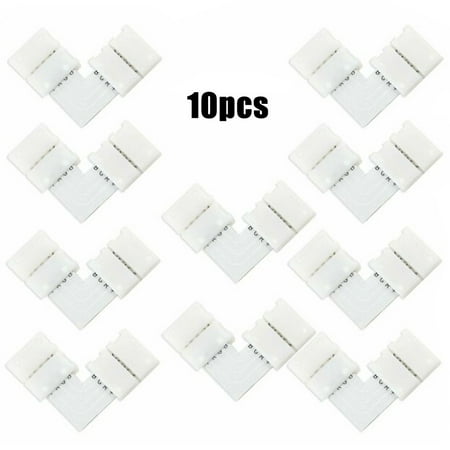 

10pcs5050 LED Strip Light Corner Connectors RGB L Shape Adapters 90 Degree Joint