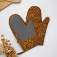 thumbnail image 4 of Cauagu Golden Glitter Print Oven Mitts 2 Piece Set,BBQ Gloves Grilling Gloves Kitchen Silicone Oven Gloves Heat Resistant Oven Mitts for Barbecue Cooking & Baking, 4 of 6