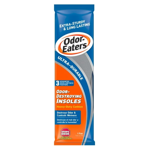 Odor-Eaters Ultra-Durable Insoles, 1 Pair â€“ Shoe Odor & Foot Odor Eliminator, Shoe Odor & Foot Deodorizer, Shoe Smell Eliminator, Foot Deodorant, Extra Cushioning, Increased Durability
