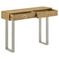 thumbnail image 3 of Draco 2-drawer Console Table Hand Carved Details Natural, 3 of 11