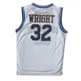 thumbnail image 5 of Camiseta deportiva de baloncesto Moive Crenshaw McCall #22 Wright #32, camisetas blancas, costura de secado rápido, bordado, 5 of 5