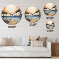 thumbnail image 4 of Designart "Couple Retrait Beach Loving" Nautical & Beach Oversized Wall Clock, 4 of 5