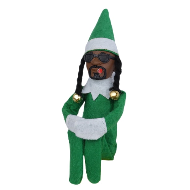Bsvklp Snoop On The Stoop Christmas Elf Doll Fieltro Resina Muñecas Ornamento (Verde B)