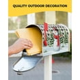 thumbnail image 4 of Mailbox Cover Cute Snowman Christmas Tree Cardinal Branch Mailbox Covers Magnetic Standard Size,Post Box Cover for Outdoor Garden Yard,Vintage Black Buffalo Plaid Mailbox Wraps Mailbox Decals 21x18in, 4 of 6