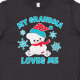 thumbnail image 4 of Inktastic Polar Bear My Grandma Loves Me in Santa Hat with Snowflakes Youth T-Shirt, 4 of 5