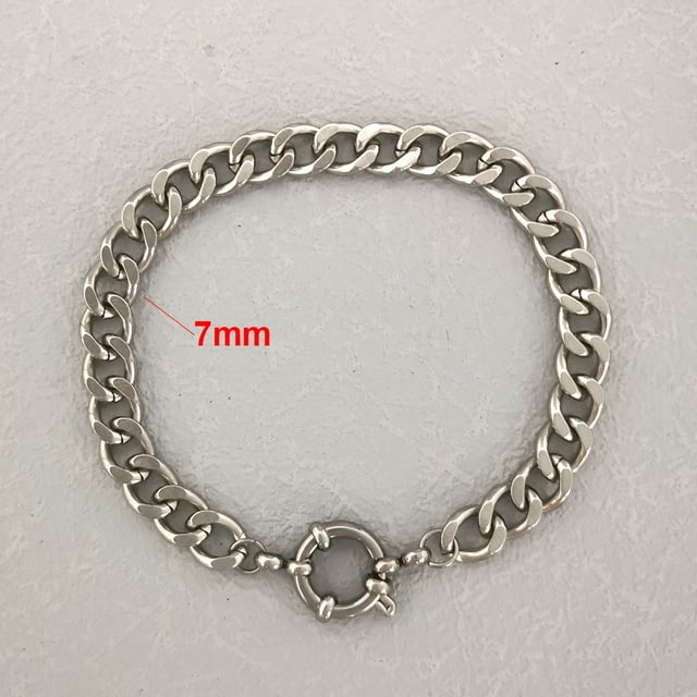 QMHJE Anchor Clasp Bracelet Women Men Stainless Steel Twist Rope Chain Sailor Wheel Geometric Link Basic DIY Gold Silver Color SH