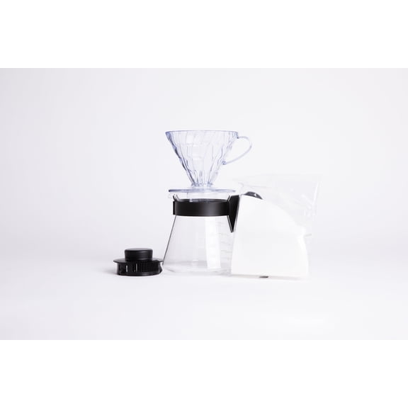 Hario V60 Pour Over Coffee Starter Set, 02 Black