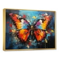 thumbnail image 2 of Designart "Bold Butterflies in Vibrant Colors" Animals Butterfly Floater Framed Canvas Prints, 2 of 5
