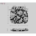 thumbnail image 3 of FBTS Prime 16x17 inch All-Weather Black Floral Outdoor Seat Pads, Pack of 2, 3 of 7