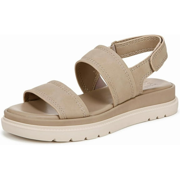 Naturalizer Women's Attract Slingback Platform Sandal Tan Brown Tumbled 9M