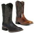 thumbnail image 2 of Men's Faux Leather Embroidered Mid Calf Western Cowboy Work Boots, 2 of 5