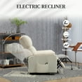 thumbnail image 4 of HOMCOM Lift Chair for Seniors, Microfibre Upholstered Power Recliner Chair with Remote, Quick Assembly, Cream White, 4 of 7