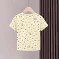 thumbnail image 6 of CYRBOKO Girls Outfit Sets, Short Sleeve Elastic Waist Summer Cotton T-shirts and Shorts Beige Size 7-8 T, 6 of 6