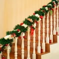 thumbnail image 3 of LShunze 18Ft Christmas Garland Indoor Outdoor Decorations Greenery Christmas Garlands - Christmas Green Garland for Stairs Railing Fireplace Mantle Front Door Porch Holiday Wedding Party Decor, 3 of 8