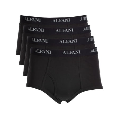 

ALFANI Intimates 5 Pack Black Double-Pouch Fly Underwear Briefs S