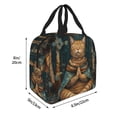 thumbnail image 3 of Lsque Surreal Meditating Cat Pattern Lunch Bag Women/Men Insulated Lunch Box,Small Leakproof Cooler Food Lunch Containers Reusable High Capacity Lunch Tote Bags, 3 of 6