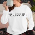 thumbnail image 5 of Clearance Sales Today Deals Prime Women'S Sweatshirts Sweatshirt Women Verse Pullover God Is Within Her Long Sleeve Inspirational Blouse Top, 5 of 6
