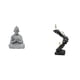 thumbnail image 1 of Estatua de mono,Estatua de Buda Mono para Interiores y Exteriores Budista,Estatua de escalera,Estatua de escalera con libros para escalar,decoración artística,Escultura de escalera de, 1 of 8