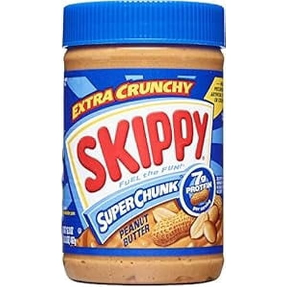 Pack of 1 SKIPPY SUPER CHUNK Extra Crunchy Peanut Butter Spread, 16.3 Ounce
