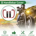 thumbnail image 3 of Unique Bargains 7/8" 22mm 15/16" 24mm Motorcycle Hand Grips Cover Kit Aluminum Alloy Rubber Handlebar End Grips Red 1 Set, 3 of 7