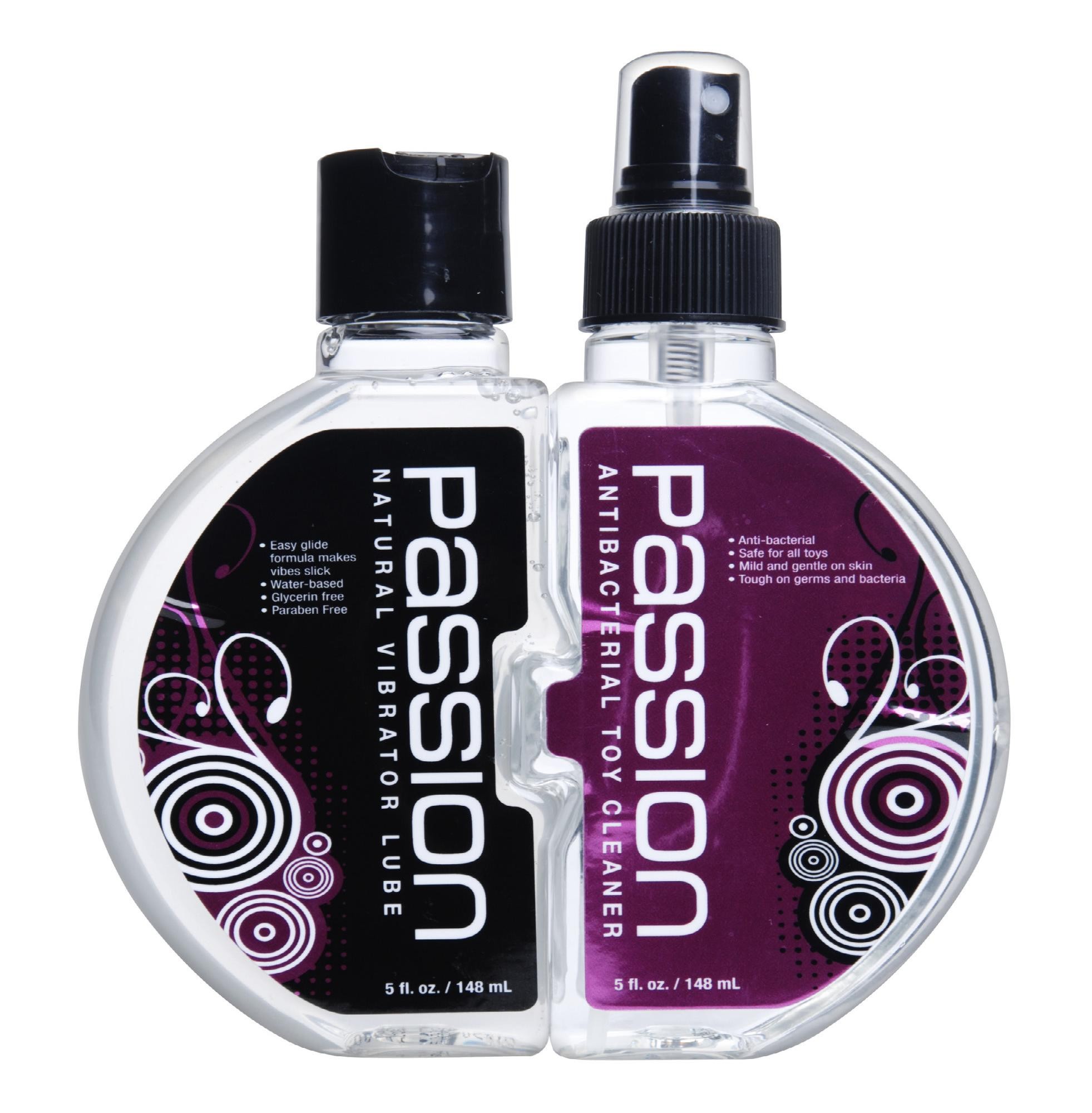 Passion Toy Clean & Vibe Lube 5oz. Combo
